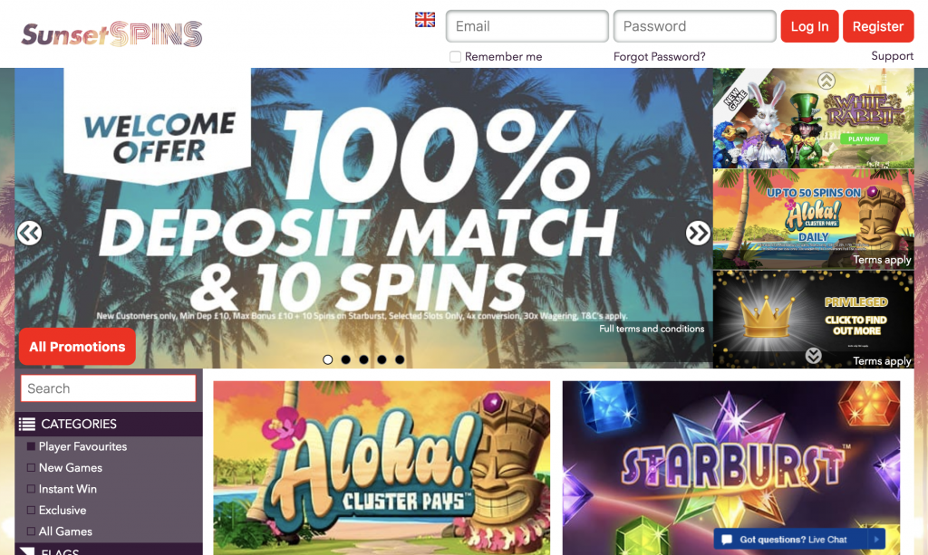 Sunset Spins Casino
